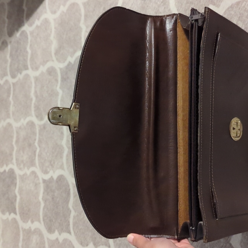 Vintage Brown Leather Briefcase - Picture 7 of 9